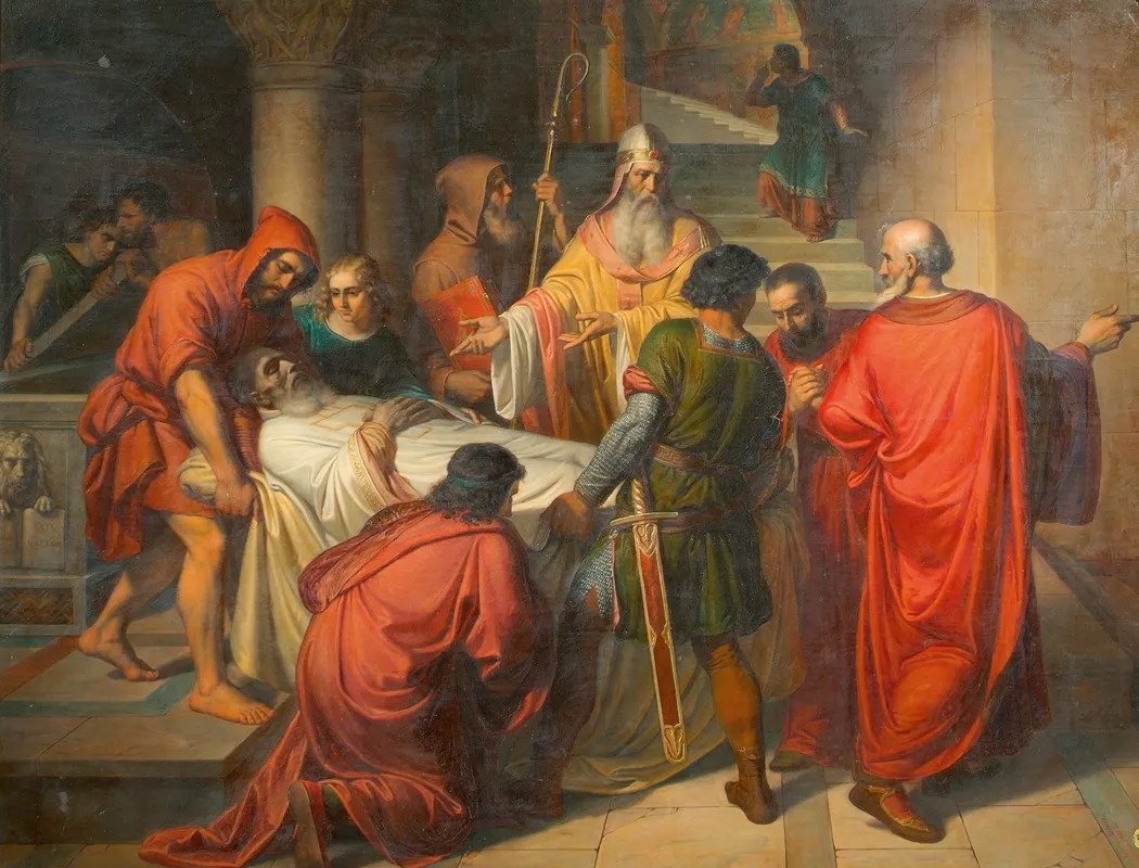 Ubergabe Des Leichnams Des Heiligen Markus In Alexandria An Die Venezianer Wall Art by Michael Kovács - High-Resolution Digital Print