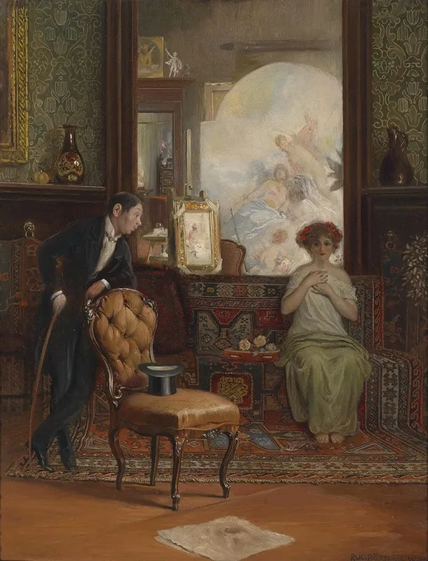 Uberraschender Besuch Wall Art by Rudolf Rössler - High-Resolution Digital Print