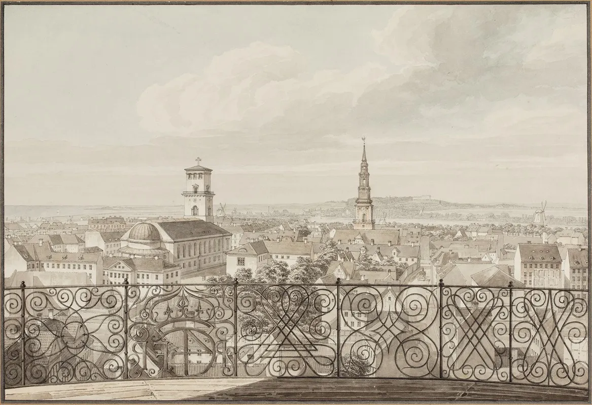 Udsigt Fra Rundetarn Over Kobenhavn Til Frederiksberg Slot Wall Art by HGF Holm - High-Resolution Digital Print