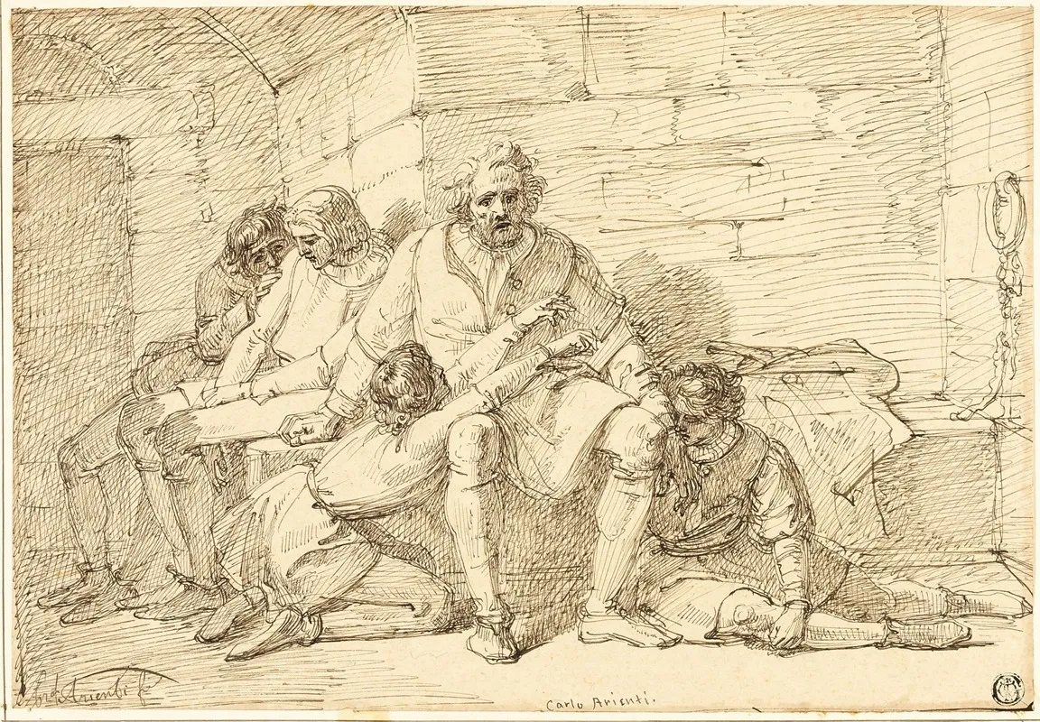Ugolino And His Sons In Prison Wall Art by Carlo Arienti - High-Resolution Digital Print
