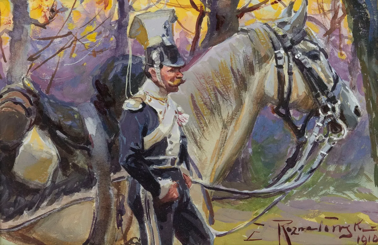 Uhlan Of The 2nd Regiment Wall Art by Zygmunt Rozwadowski - High-Resolution Digital Print