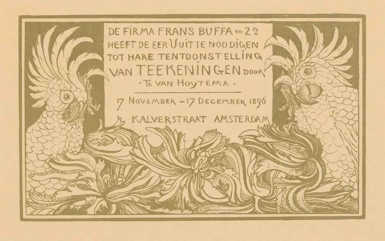 Uitnodiging Met Twee Kaketoes