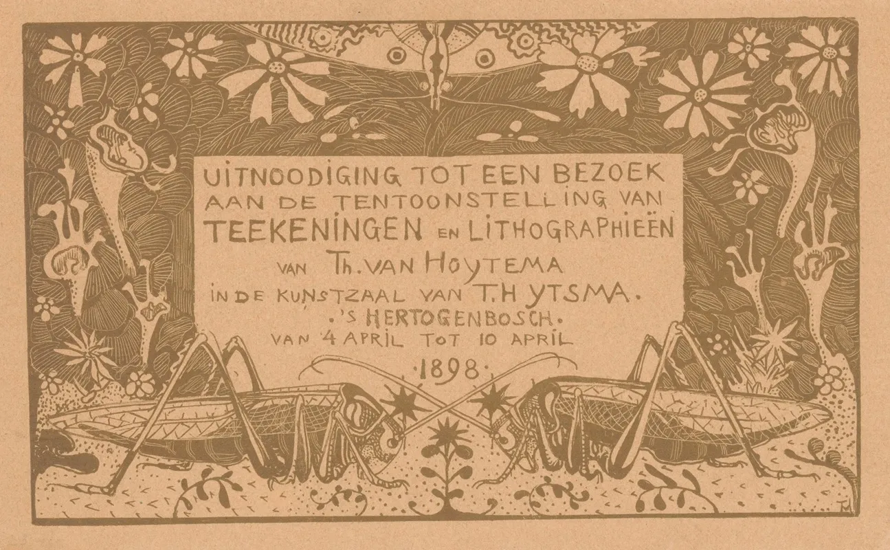 Uitnodiging Met Twee Sprinkhanen