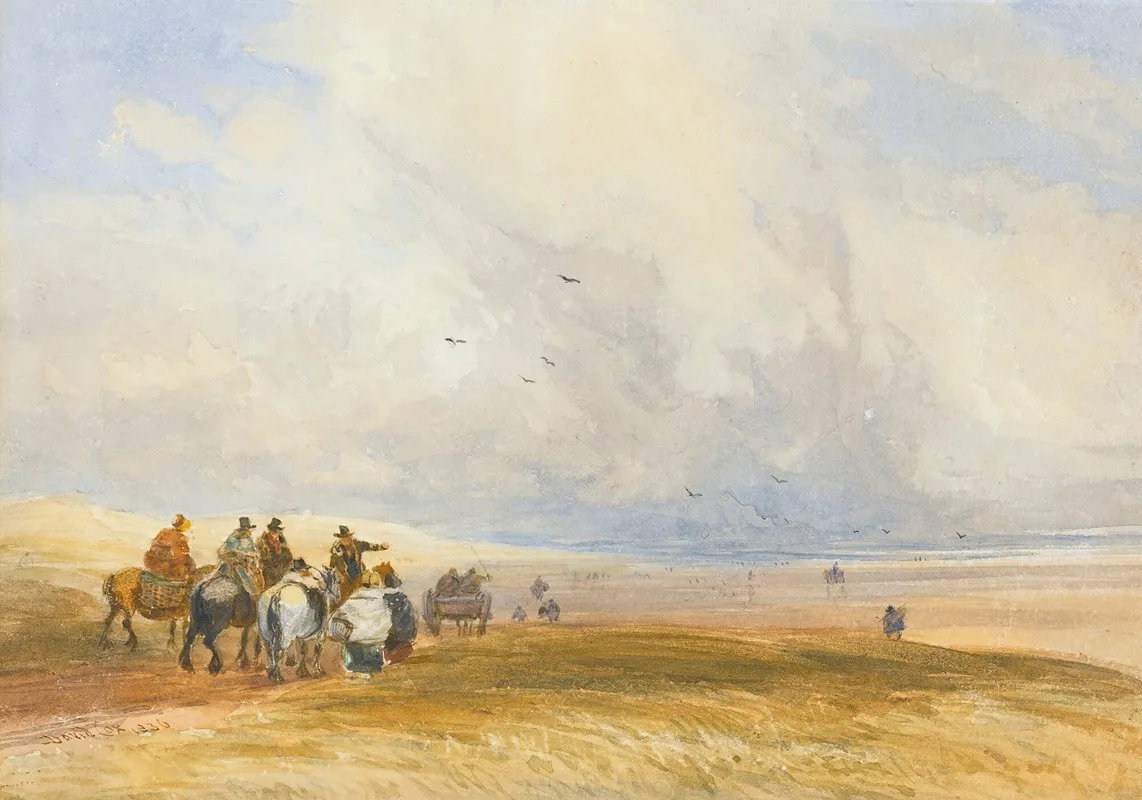 Ulverstone Sands Cumbria Wall Art by David Cox - High-Resolution Digital Print