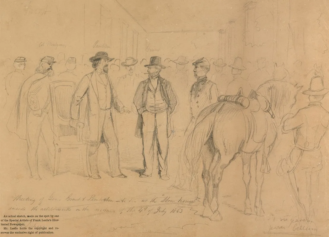 Ulysses S Grant And John Pemberton Wall Art by Frederick B. Schell - High-Resolution Digital Print
