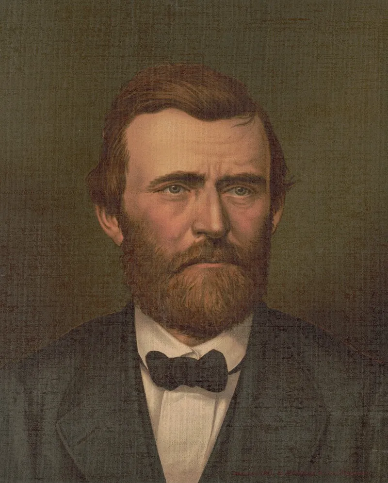 Ulysses S Grant Bust Portrait Facing Right Wearing Suit
