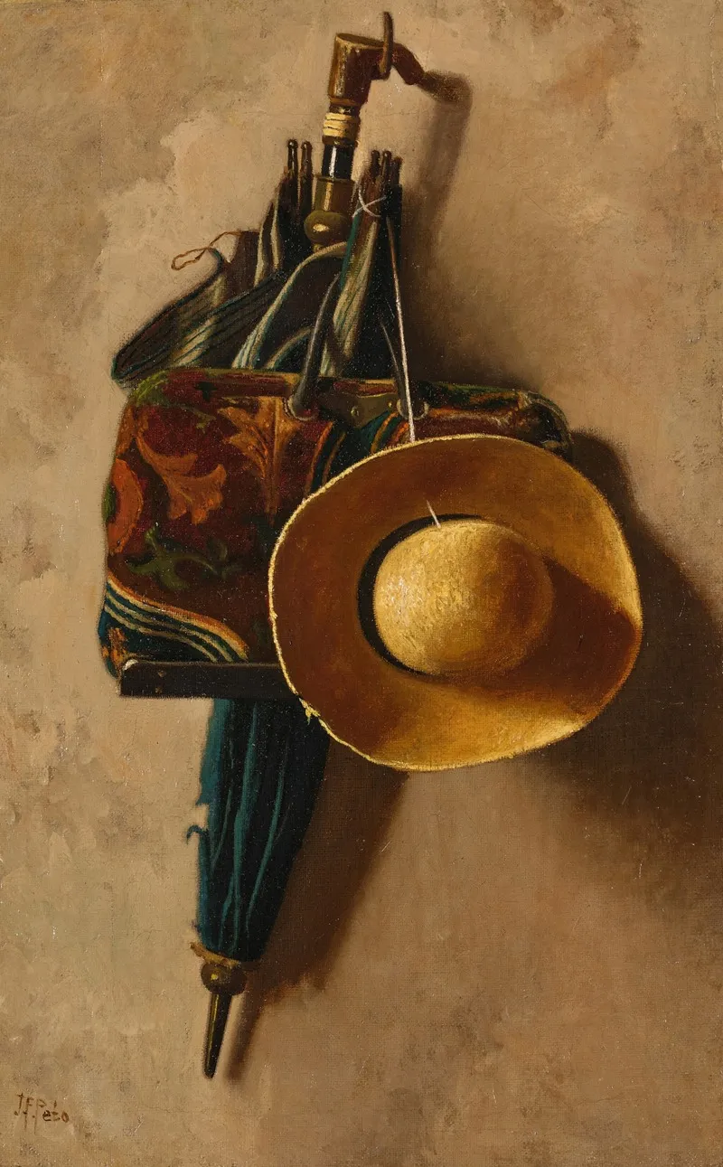 Umbrella Hat And Carpet Bag