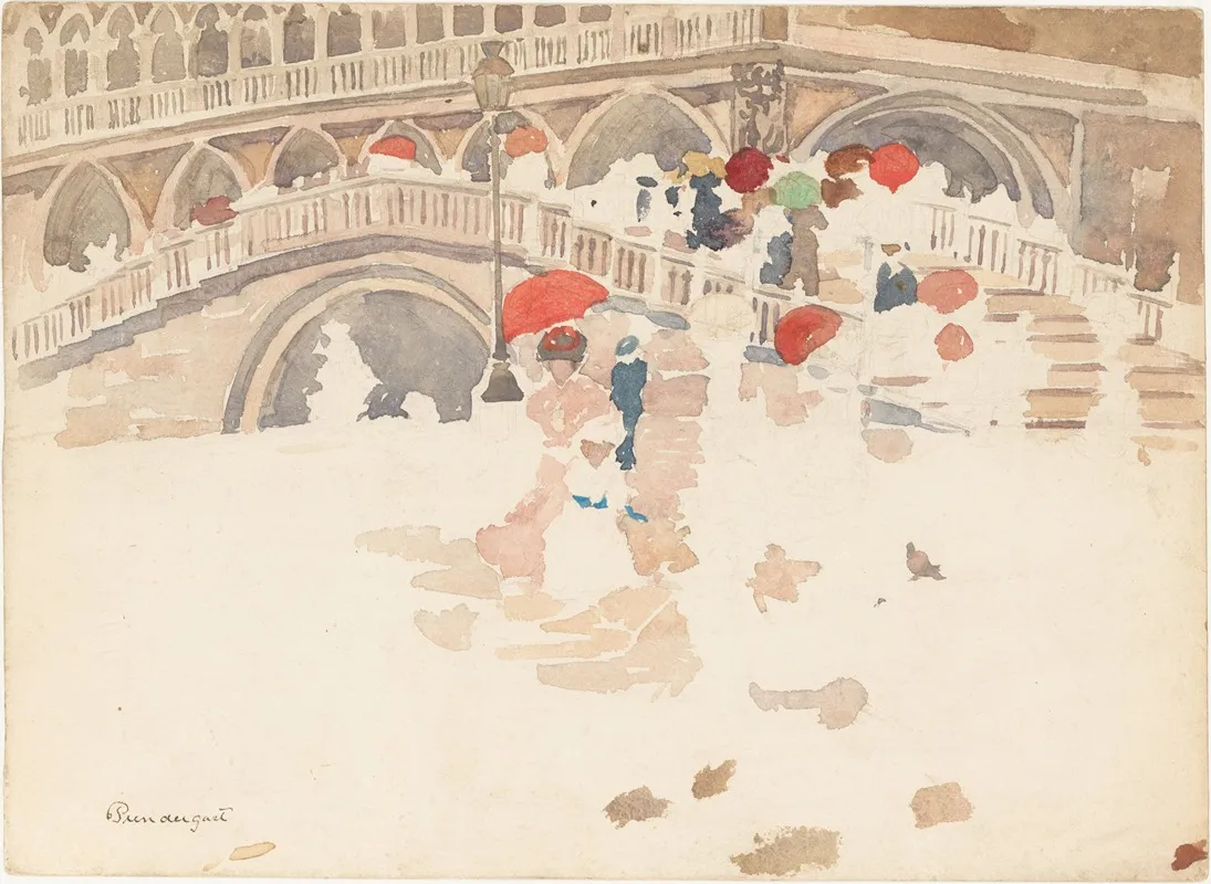 Umbrellas In The Rain Venice