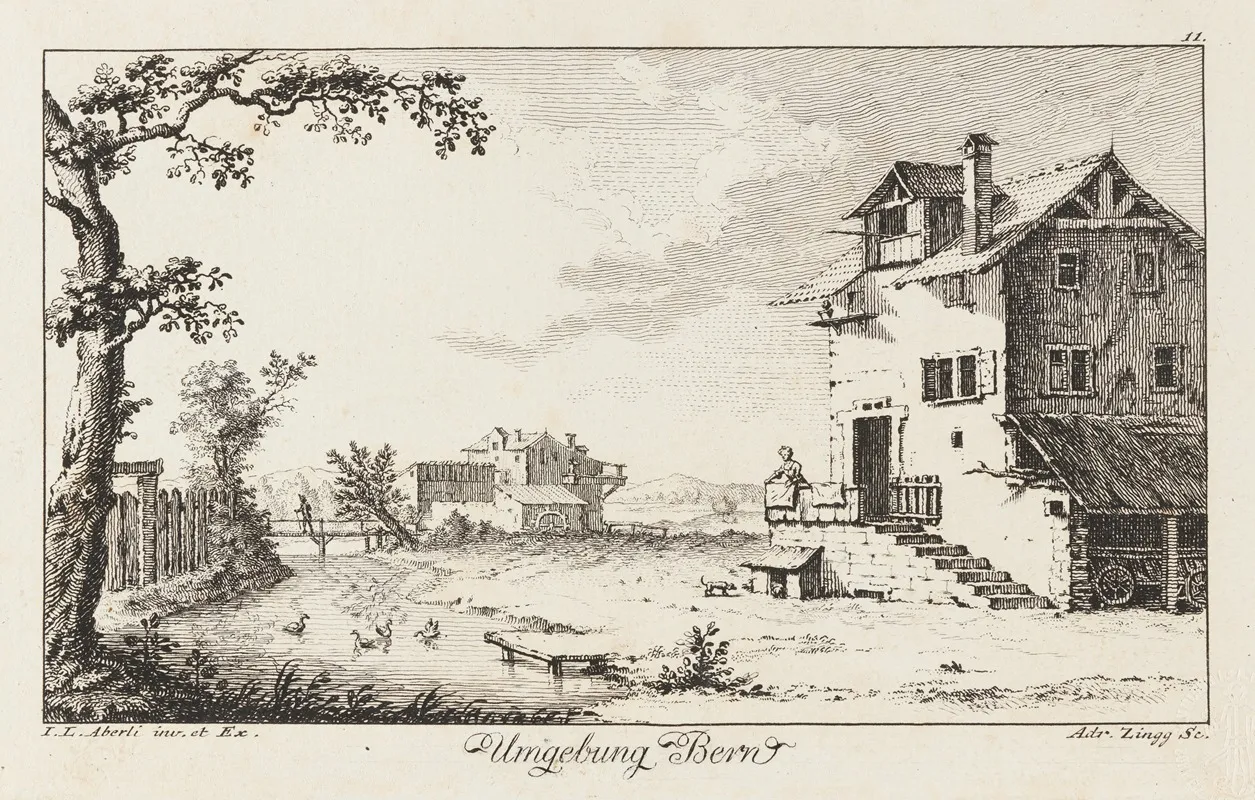Umgebung Bern Landschaft Mit Bauernhaus 2
