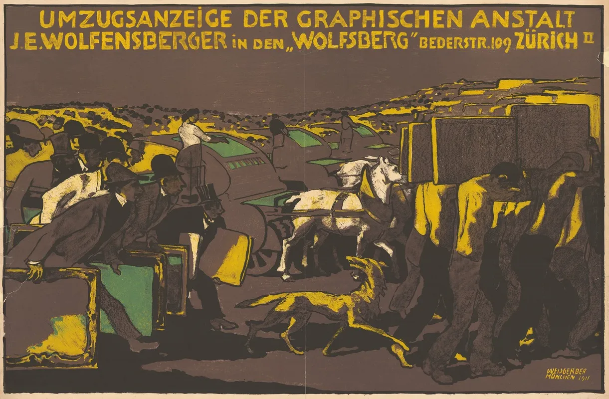 Umzugsanzeige Der Graphische Anstalt J E Wolfensberger In Den Wolfsberg