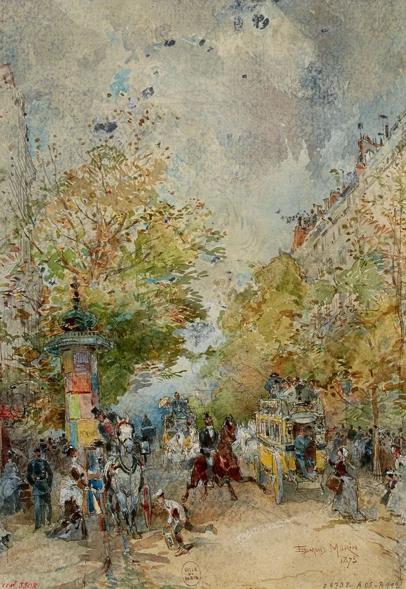 Un Coin Des Boulevards Wall Art by Edmond Morin - High-Resolution Digital Print