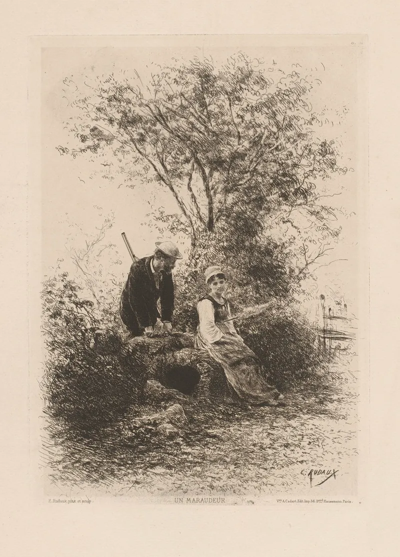 Un Maraudeur Wall Art by Edmond Adolphe Rudaux - High-Resolution Digital Print