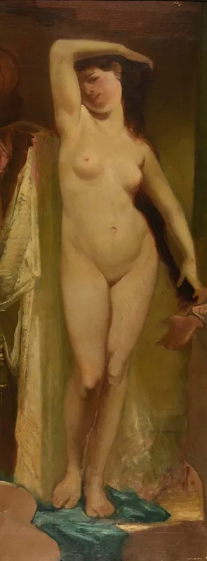 Un Marche Desclaves A Alexandrie Esclave Nue En Pied Wall Art by Henri Regnault - High-Resolution Digital Print