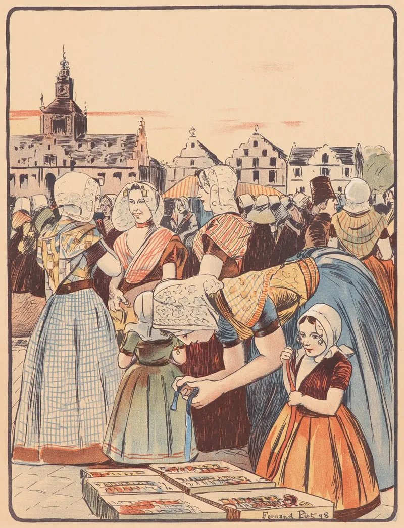 Un Marche En Zelande Wall Art by Fernand Piet - High-Resolution Digital Print