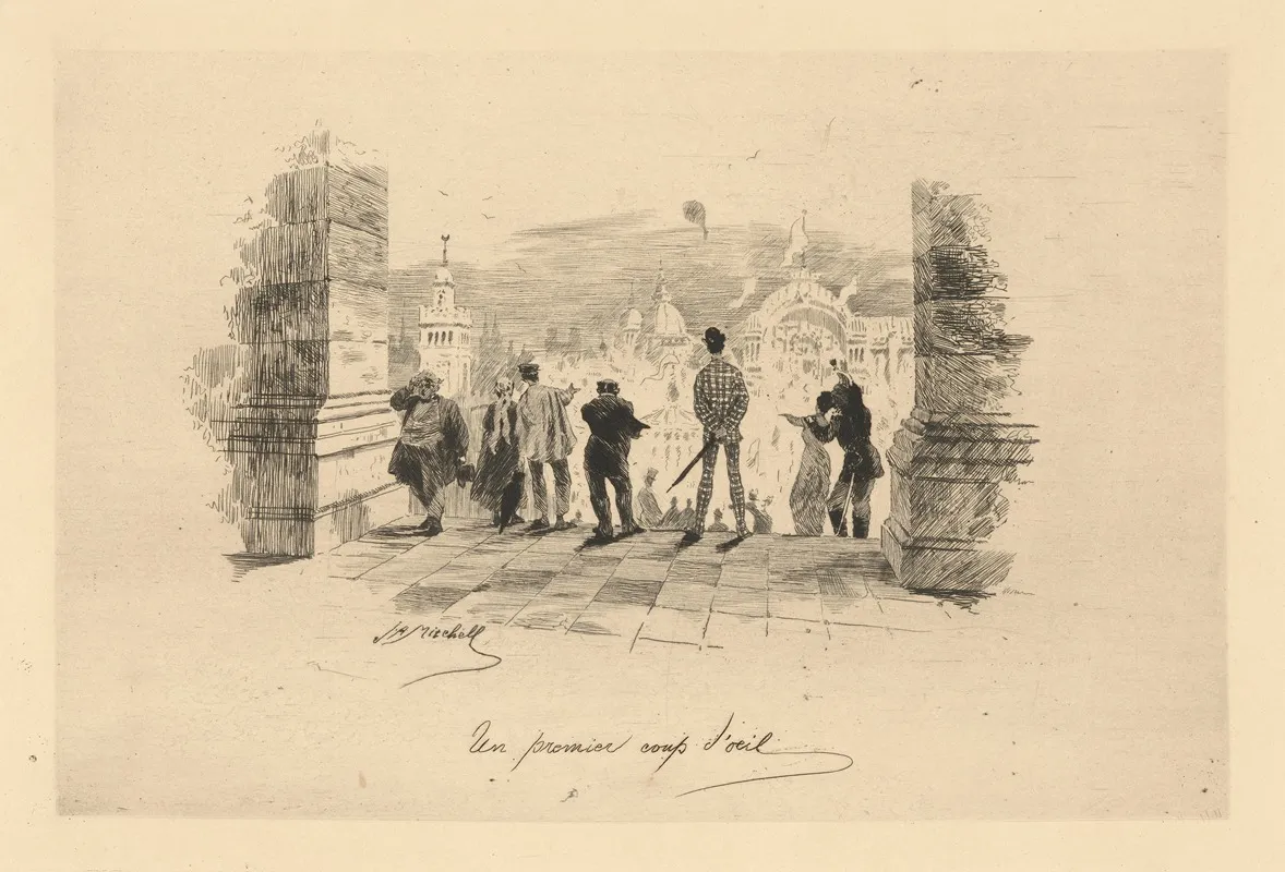 Un Premier Coup Doeil Wall Art by John Ames Mitchell - High-Resolution Digital Print