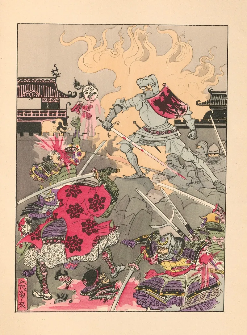 Un Roman Franco Japonais Wall Art by Albert Robida - High-Resolution Digital Print