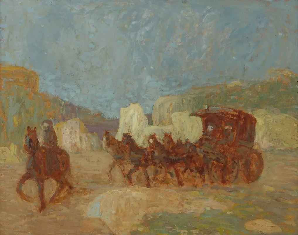 Una Diligencia Wall Art by Pedro Figari - High-Resolution Digital Print