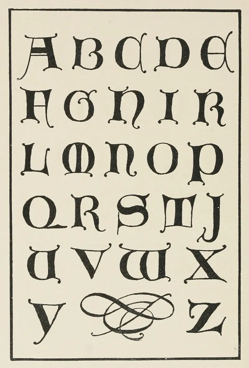 Uncial Gothic Initials 3 Wall Art by Frank Chouteau Brown - High-Resolution Digital Print