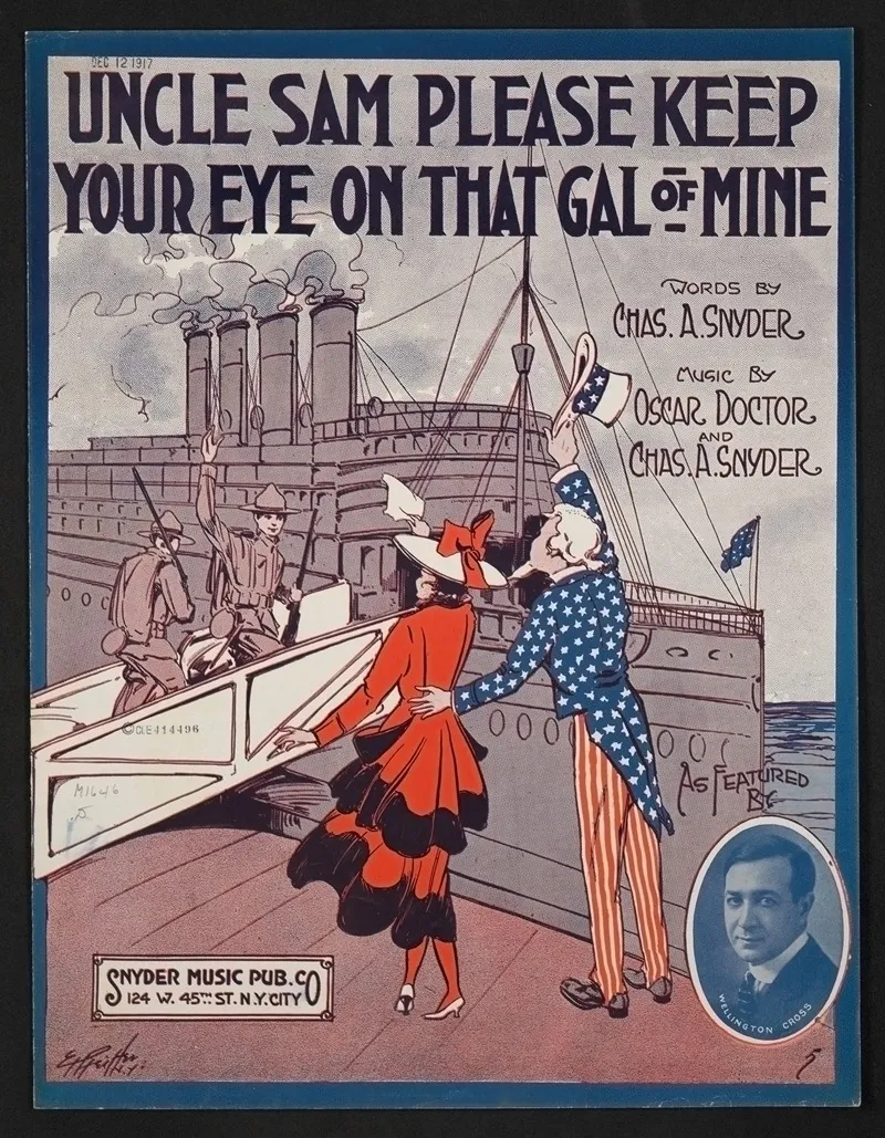 Uncle Sam Please Keep Your Eye On That Girl Of Mine Wall Art by Anonymous - High-Resolution Digital Print