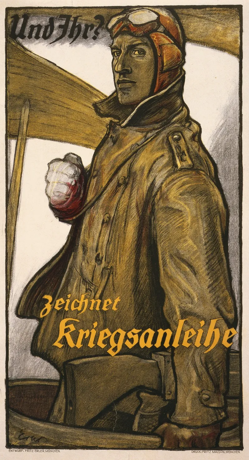 Und Ihr Zeichnet Kriegsanleihe Wall Art by Fritz Erler - High-Resolution Digital Print