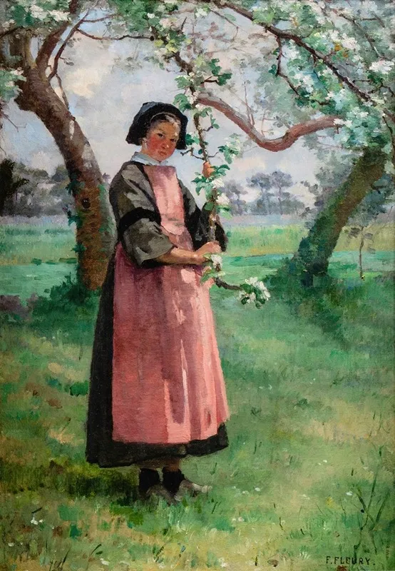 Under The Cherry Blossoms Wall Art by Fanny Fleury - High-Resolution Digital Print