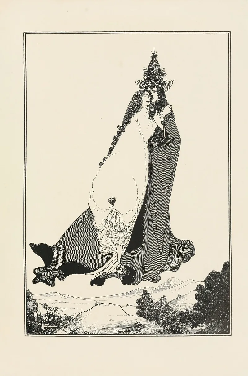 Under The Hill Pl 04 Wall Art by Aubrey Vincent Beardsley - High-Resolution Digital Print