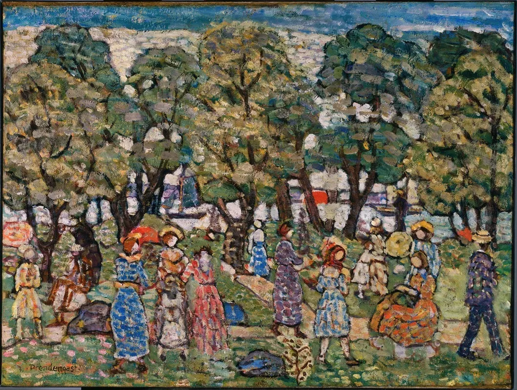 Under The Trees Wall Art by Maurice Prendergast - High-Resolution Digital Print