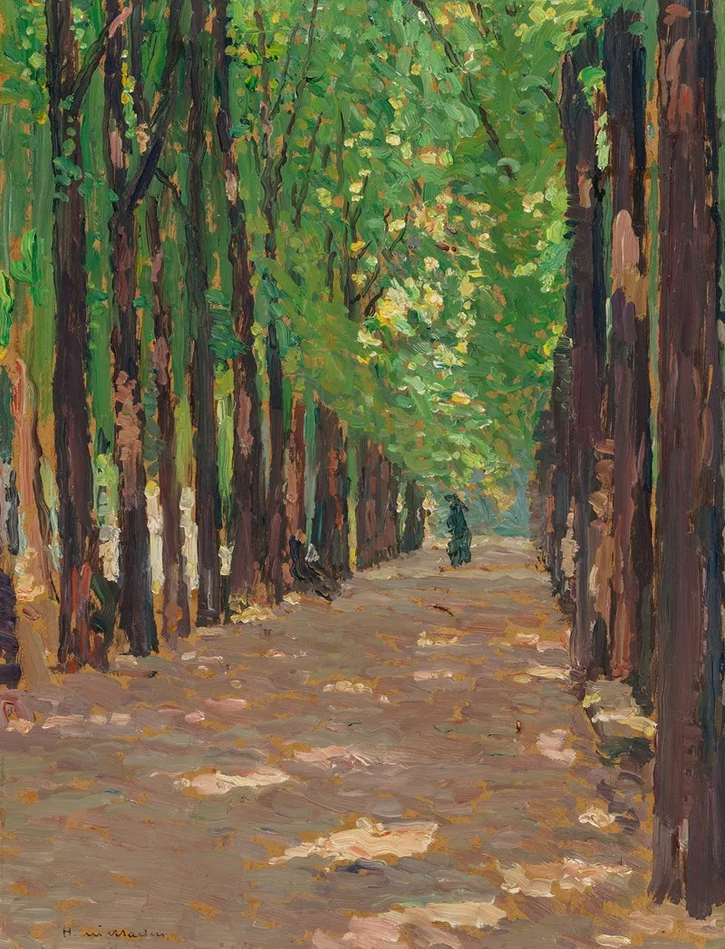 Une Allee Dans Le Parc Du Chateau De Versailles Wall Art by Henri Martin - High-Resolution Digital Print