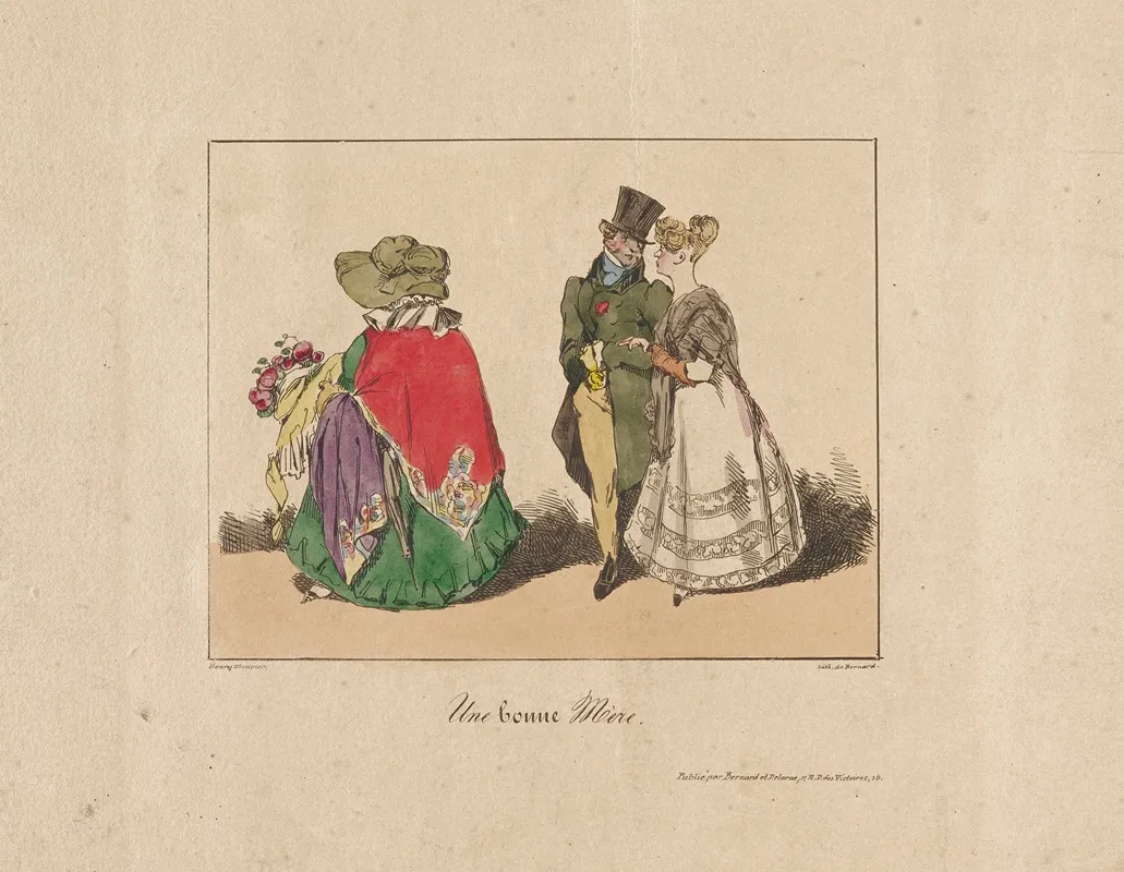 Une Bonne Mere Wall Art by Henry Bonaventure Monnier - High-Resolution Digital Print