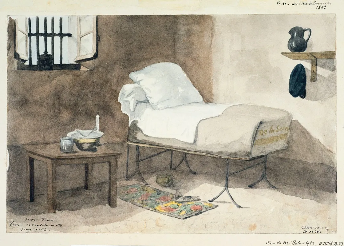 Une Chambre De La Prison Des Madelonnettes Wall Art by Victor Borci - High-Resolution Digital Print