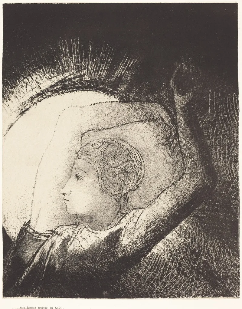 Une Femme Revetue Du Soleil Wall Art by Odilon Redon - High-Resolution Digital Print