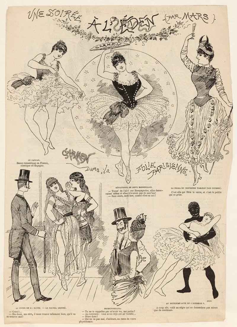 Une Soiree A Lodeon Wall Art by Mars (Maurice Bonvoisin) - High-Resolution Digital Print