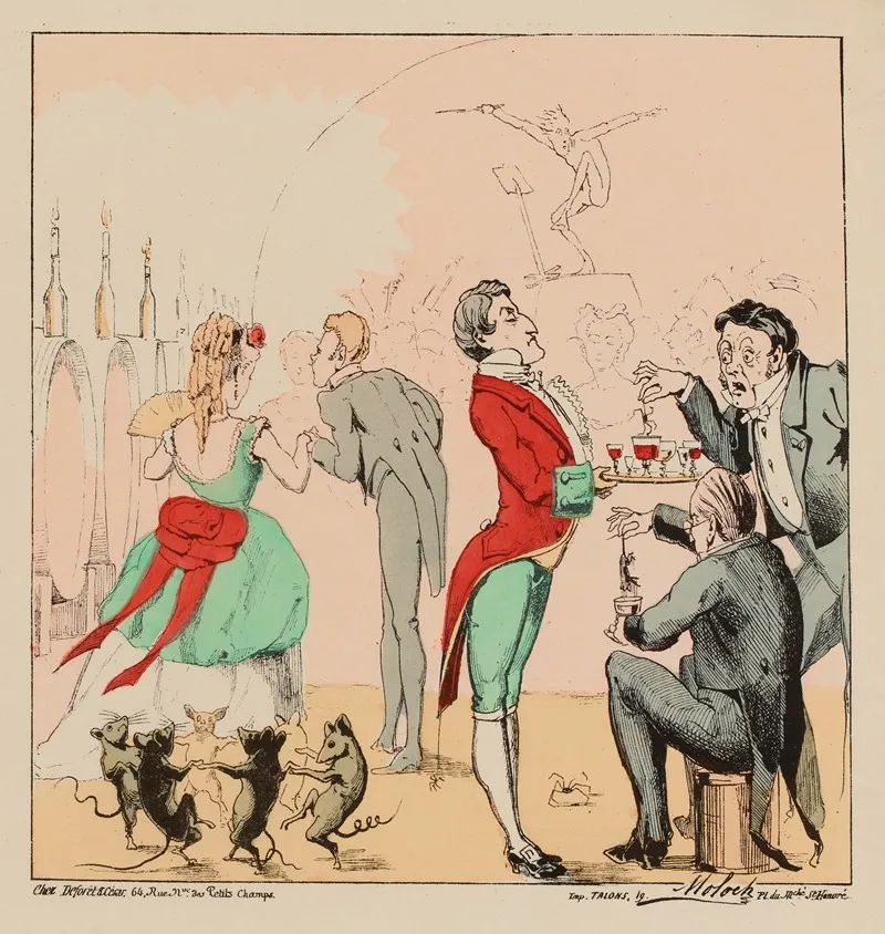 Une Soiree Dans Les Caves Wall Art by Moloch (Alphonse Hector Colomb) - High-Resolution Digital Print