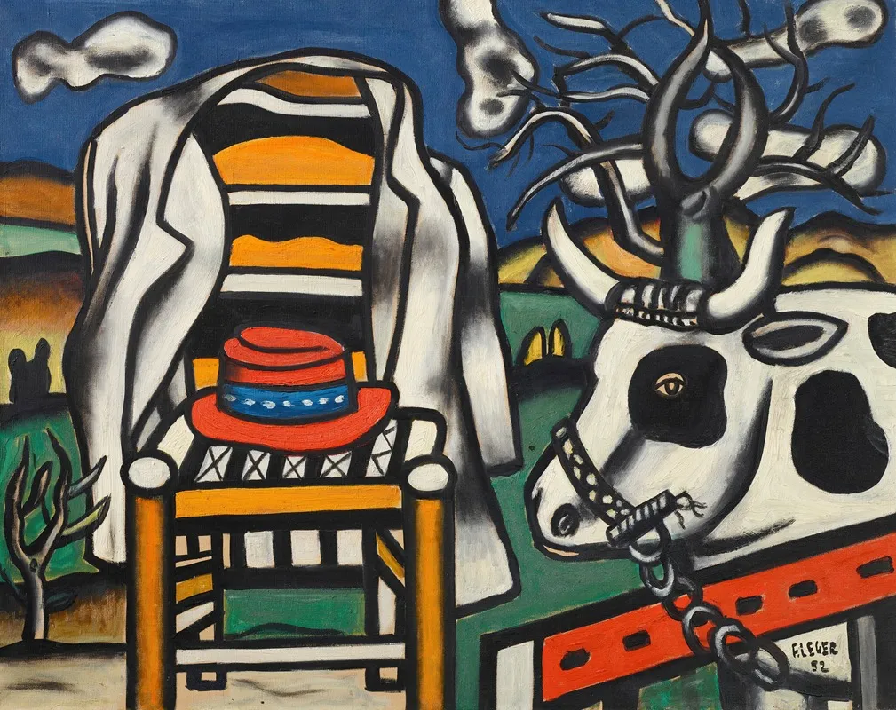 Une Vache Et Un Chapeau Rouge
