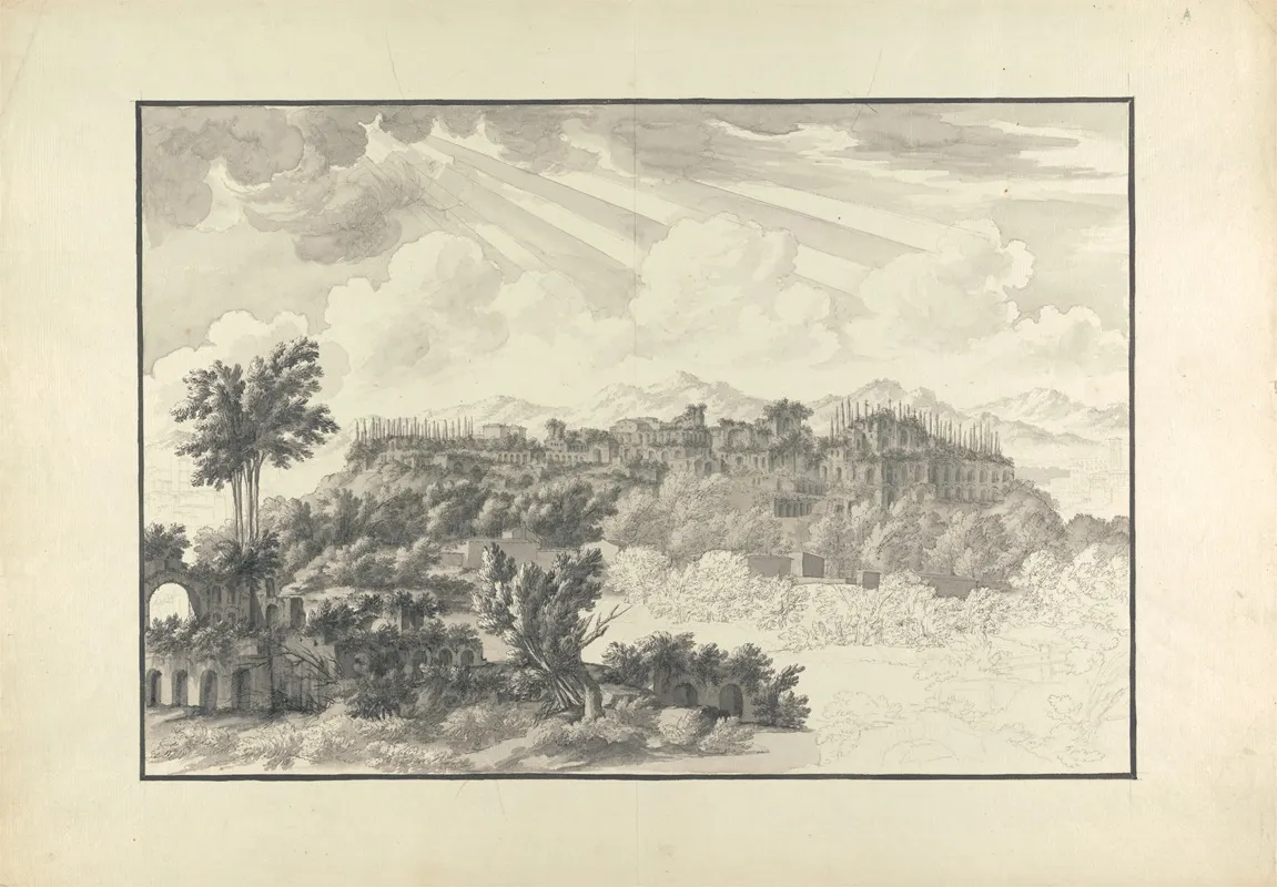 Unfinished View Of The Palatine In Rome