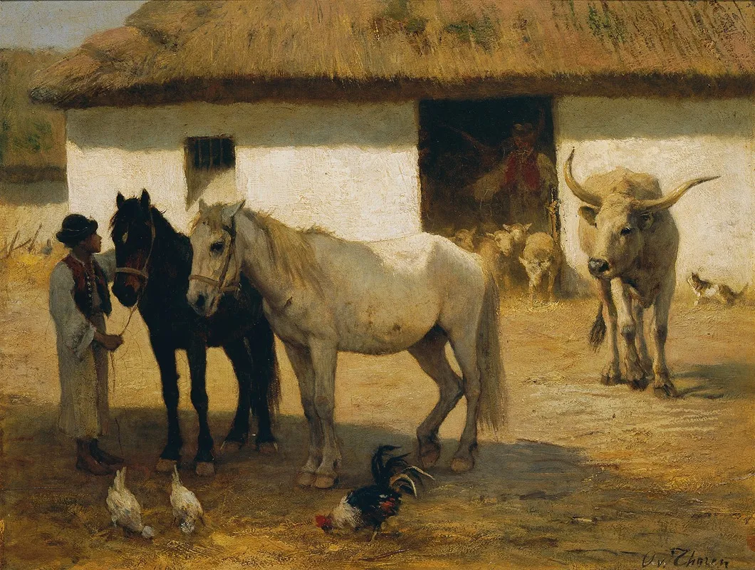 Ungarischer Bauernhof 2 Wall Art by Otto von Thoren - High-Resolution Digital Print