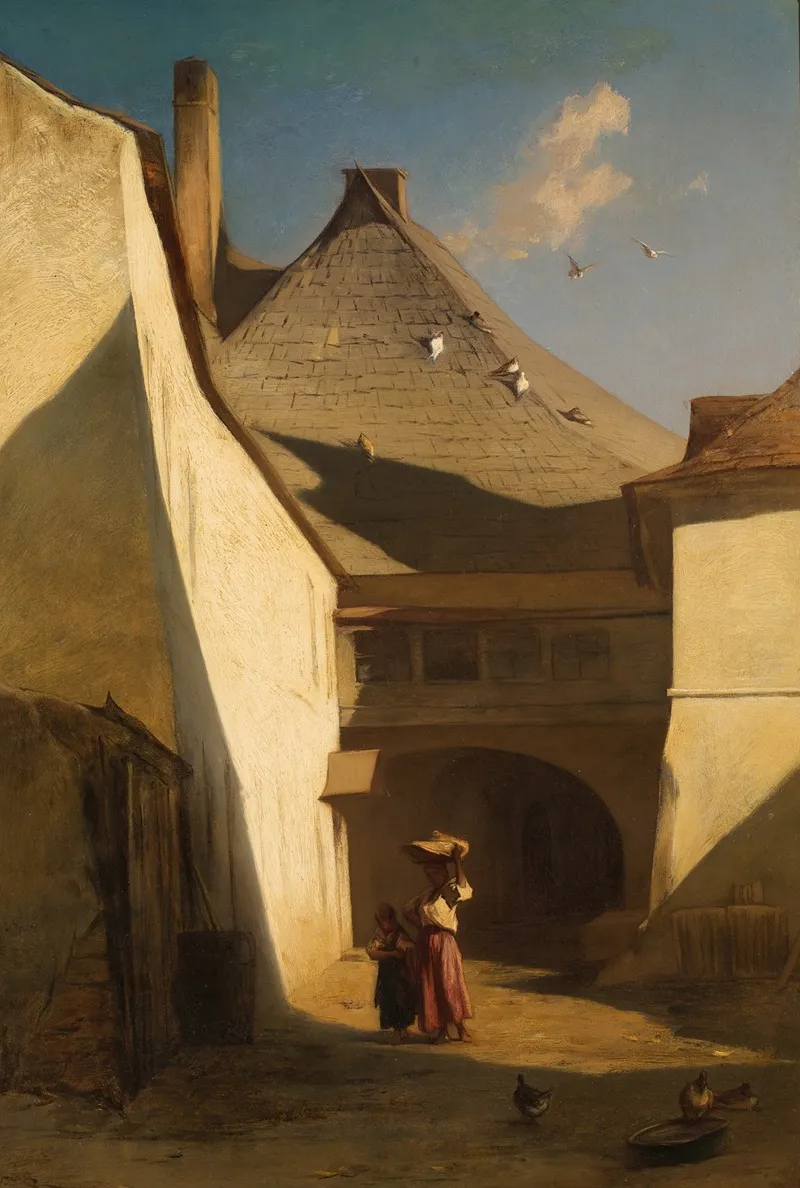 Ungarischer Bauernhof Wall Art by Johann Gualbert Raffalt - High-Resolution Digital Print