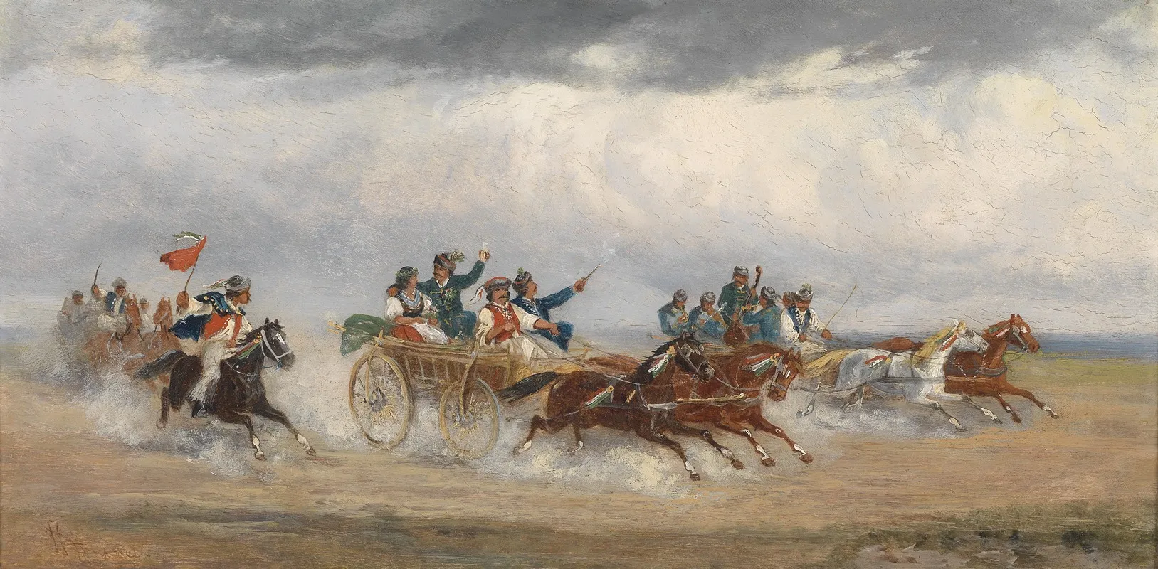 Ungarischer Hochzeitswagen Wall Art by Alfred Steinacker - High-Resolution Digital Print