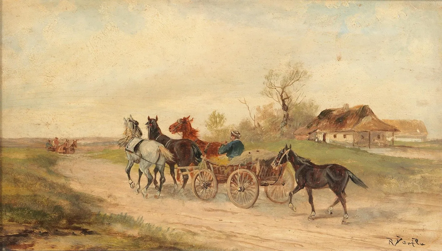 Ungarisches Marktfuhrwerk 2 Wall Art by Alfred Steinacker - High-Resolution Digital Print