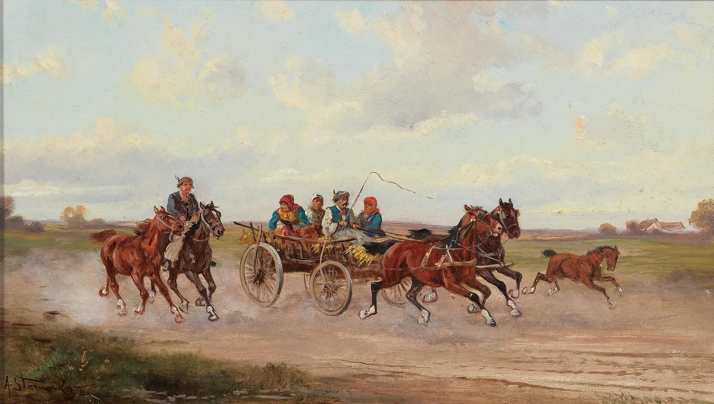 Ungarisches Marktfuhrwerk Wall Art by Alfred Steinacker - High-Resolution Digital Print