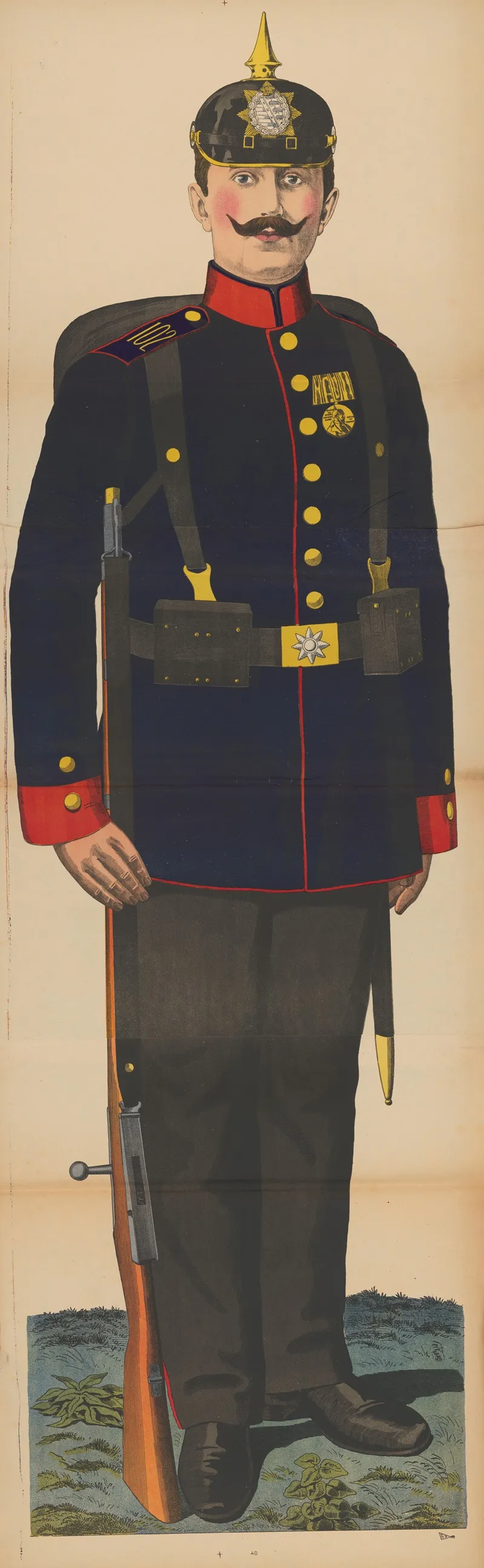Unidentified Soldier Of German Imperial Army 102nd Infantry Regiment 3rd Royal Saxons Wall Art by René Ackermann - High-Resolution Digital Print