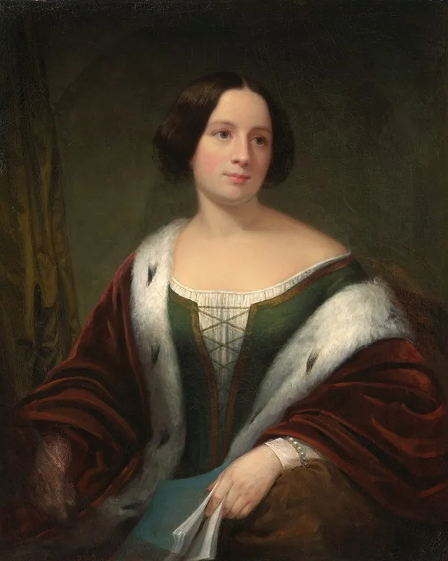 Unidentified Woman Wall Art by Francis Bicknell Carpenter - High-Resolution Digital Print