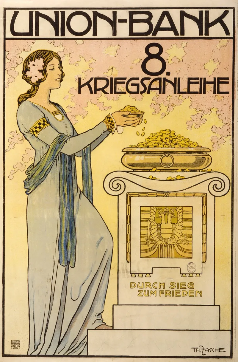 Union Bank 8 Kriegsanleihe Durch Sieg Zum Frieden Wall Art by Thomas Fasche - High-Resolution Digital Print
