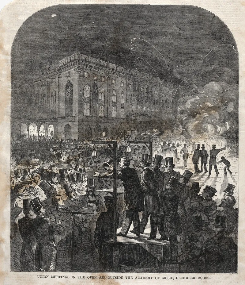 Union Meeting In The Open Air Outside The Academy Of Music Wall Art by Winslow Homer - High-Resolution Digital Print