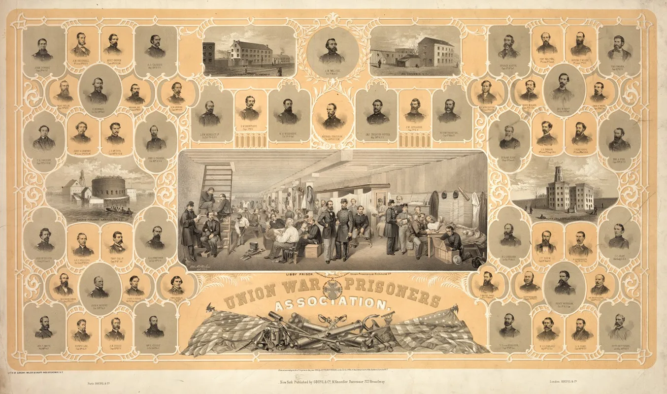 Union War Prisoners Association Wall Art by Sarony, Major &amp; Knapp Lith. - High-Resolution Digital Print