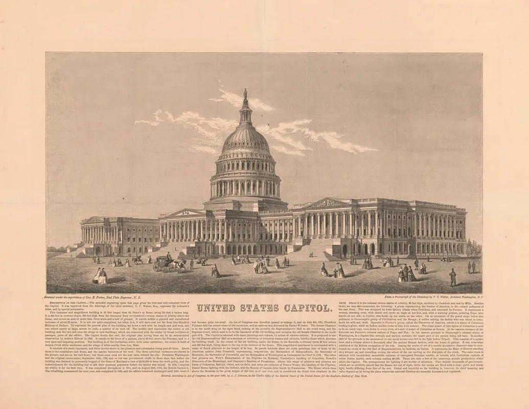 United States Capitol Wall Art by George Edward Perine - High-Resolution Digital Print