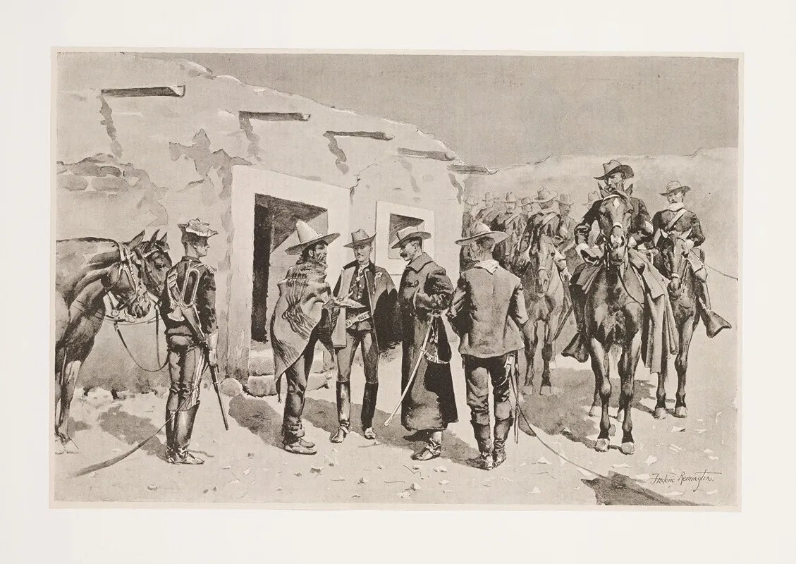 United States Cavalry Hunting For Garza On The Rio Grande