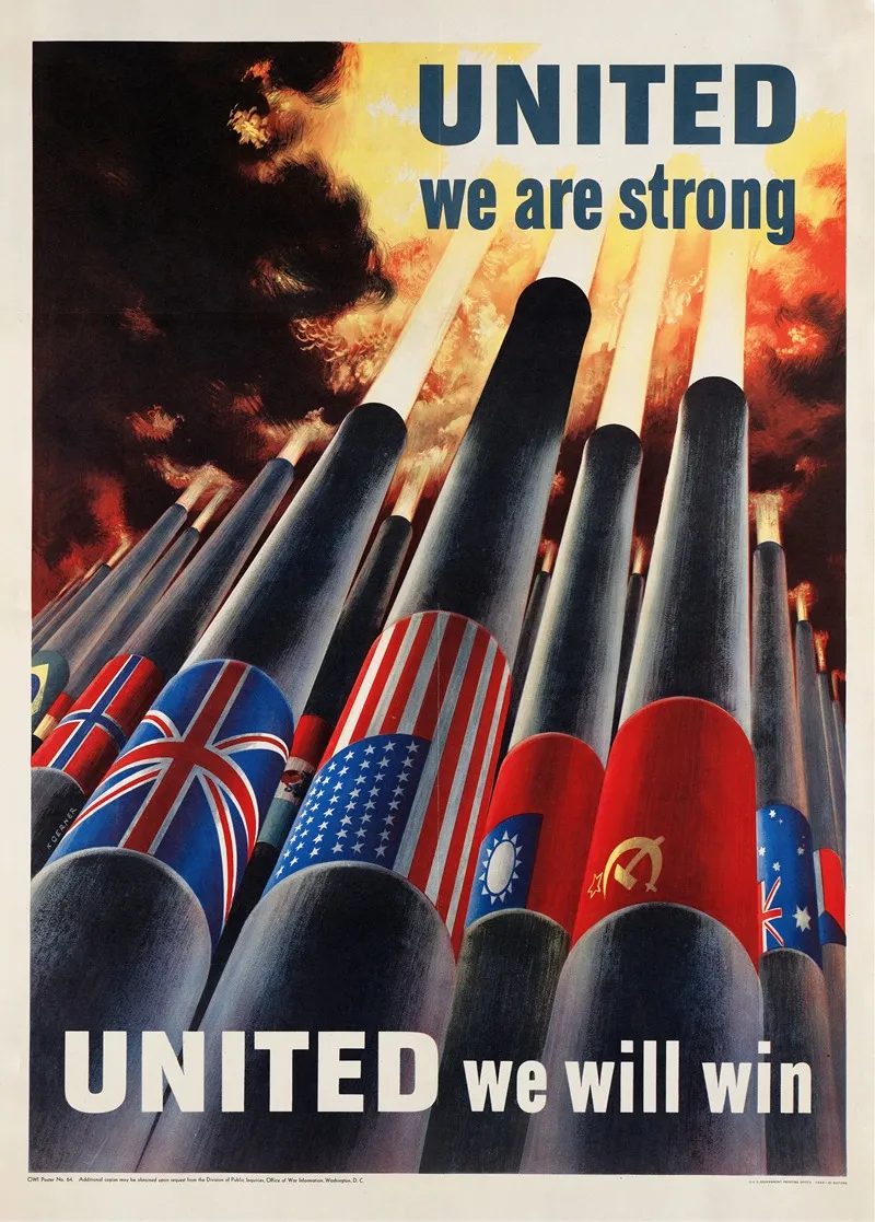 United We Are Strong United We Will Win Wall Art by Henry Koerner - High-Resolution Digital Print