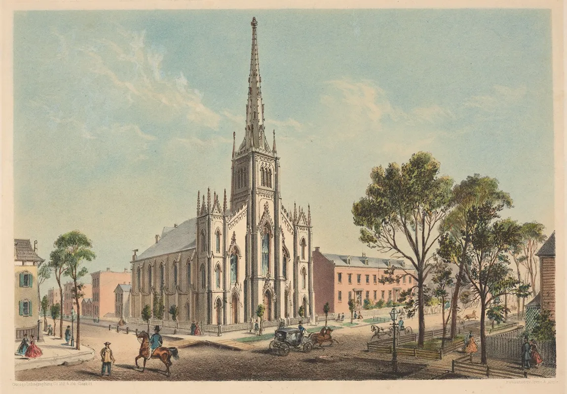 Universalist Church Wall Art by Chicago Lithographing Co. - High-Resolution Digital Print