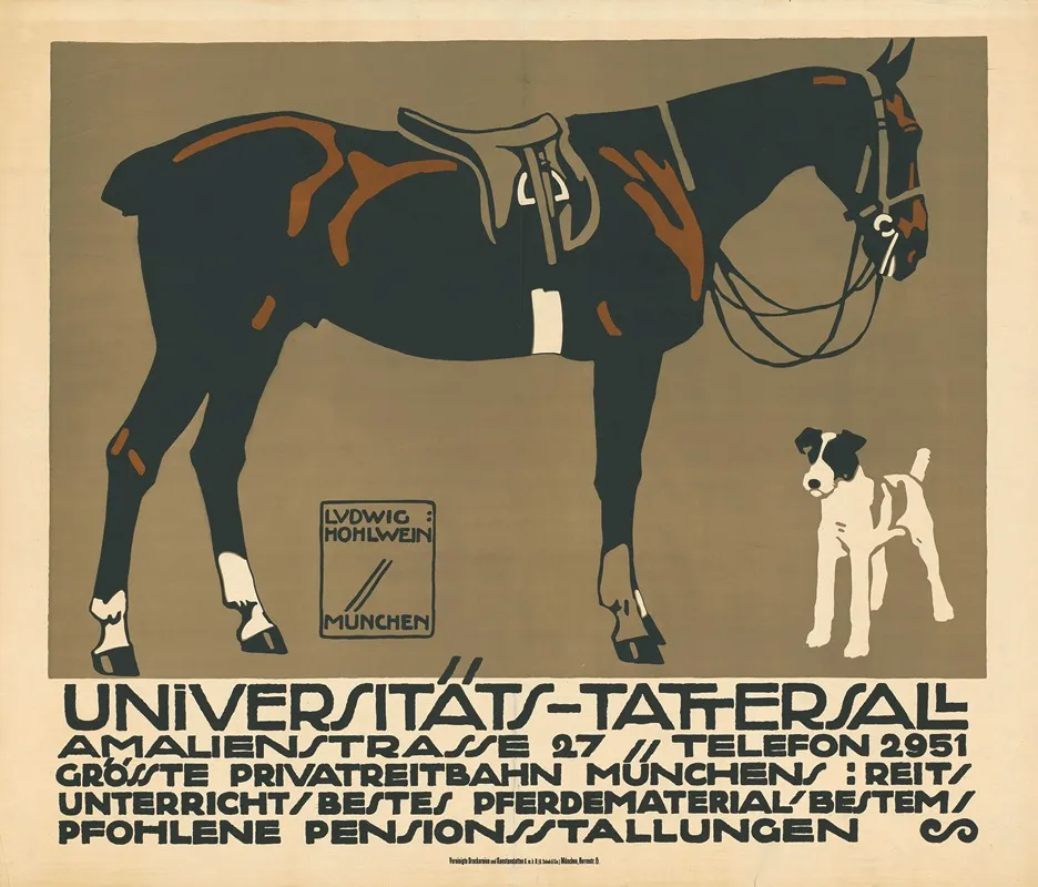 Universitats Tattersall Wall Art by Ludwig Hohlwein - High-Resolution Digital Print